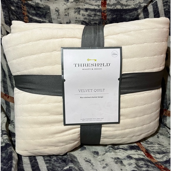 Channel Stitch Velvet Quilt - Threshold™ - Picture 5 of 7